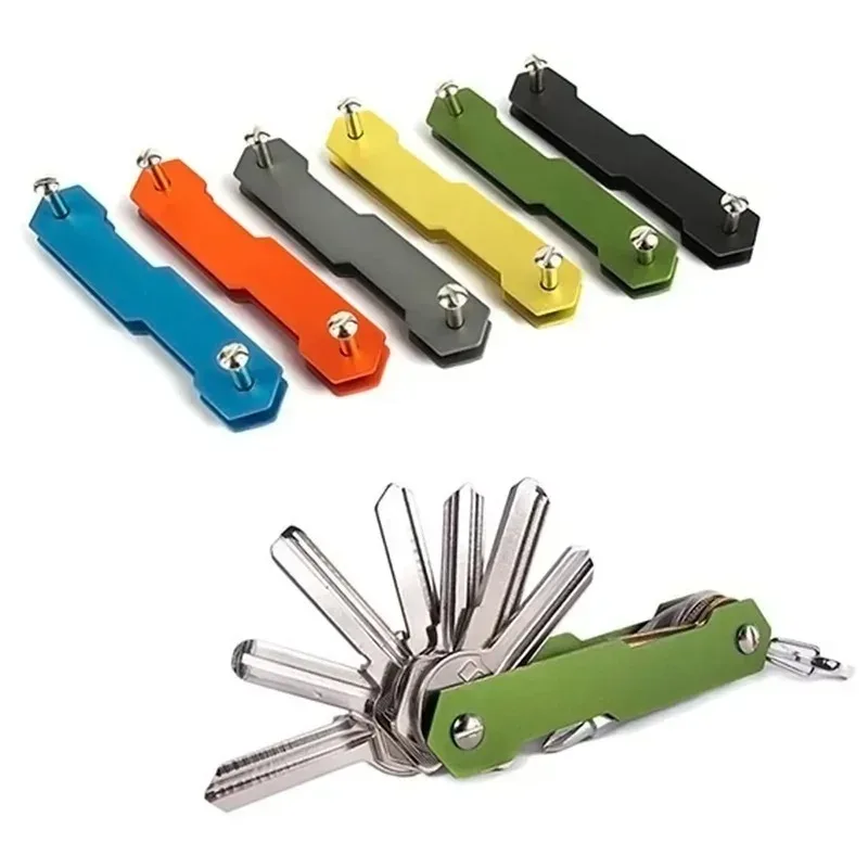 Smart Key Holder for Men Clip Portable Compact Keychain Key Hard Aluminum Oxide Intelligent Flexible Case Key Organizer Tools