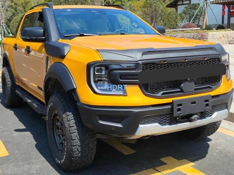 Car Style Front Racing Grille Mesh Trim Door Handle Gate Bowl Rear View Mirror Trunk Tail Light Cover For Ford Ranger T9 2023 +
