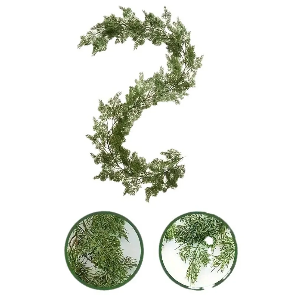 

180 см/190 см искусственный сосновый венок украшение для камина зеленый кедр зелень из ротанга настенные подвесные принадлежности для вечеринок