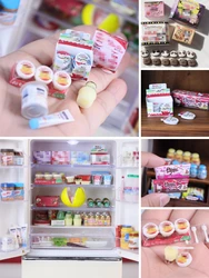 Miniature Food Play Doll Creme Brulee Mini Milk Yogurt Hawthorn Chip Chocolate Cookies New Diy Miniature Dollhouse Accessory