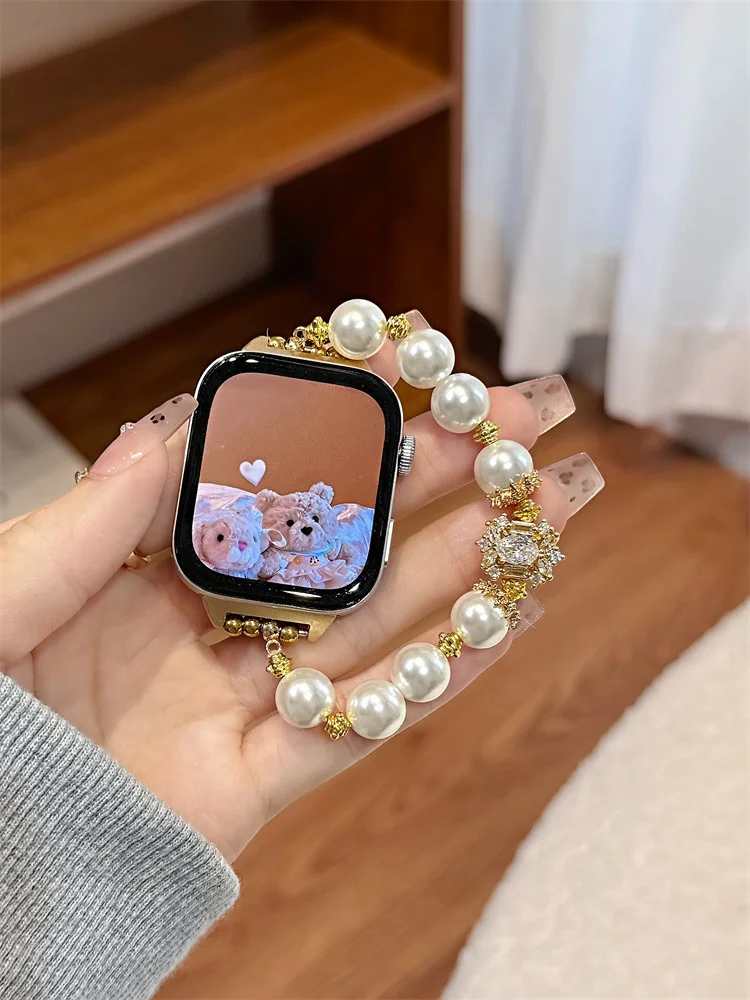 

Suitable for HW Watch Fit3/Fit4 watch straps and HW Band 8/9/10NFC snowflake chain handmade watch straps