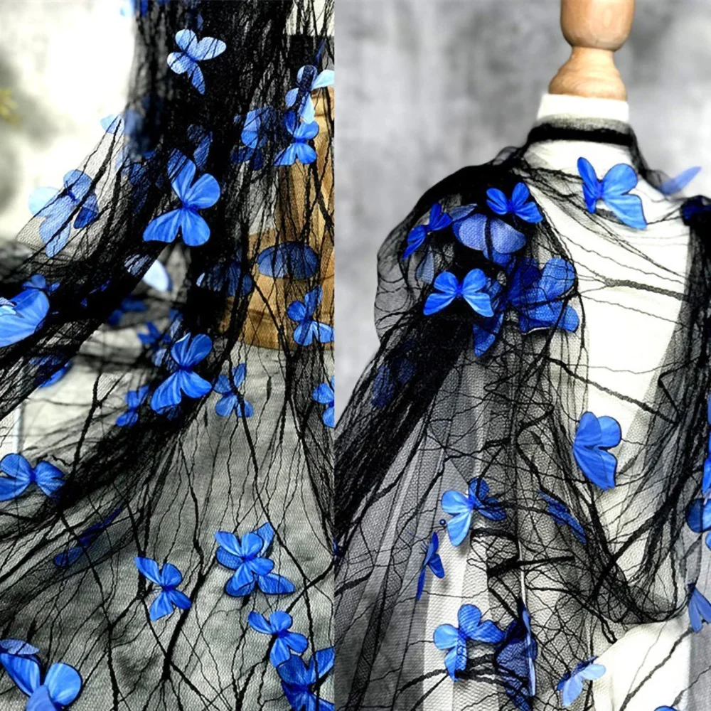 Embroidery Cloth - 1 Yard Kain Jaring Renda Kupu-Kupu
