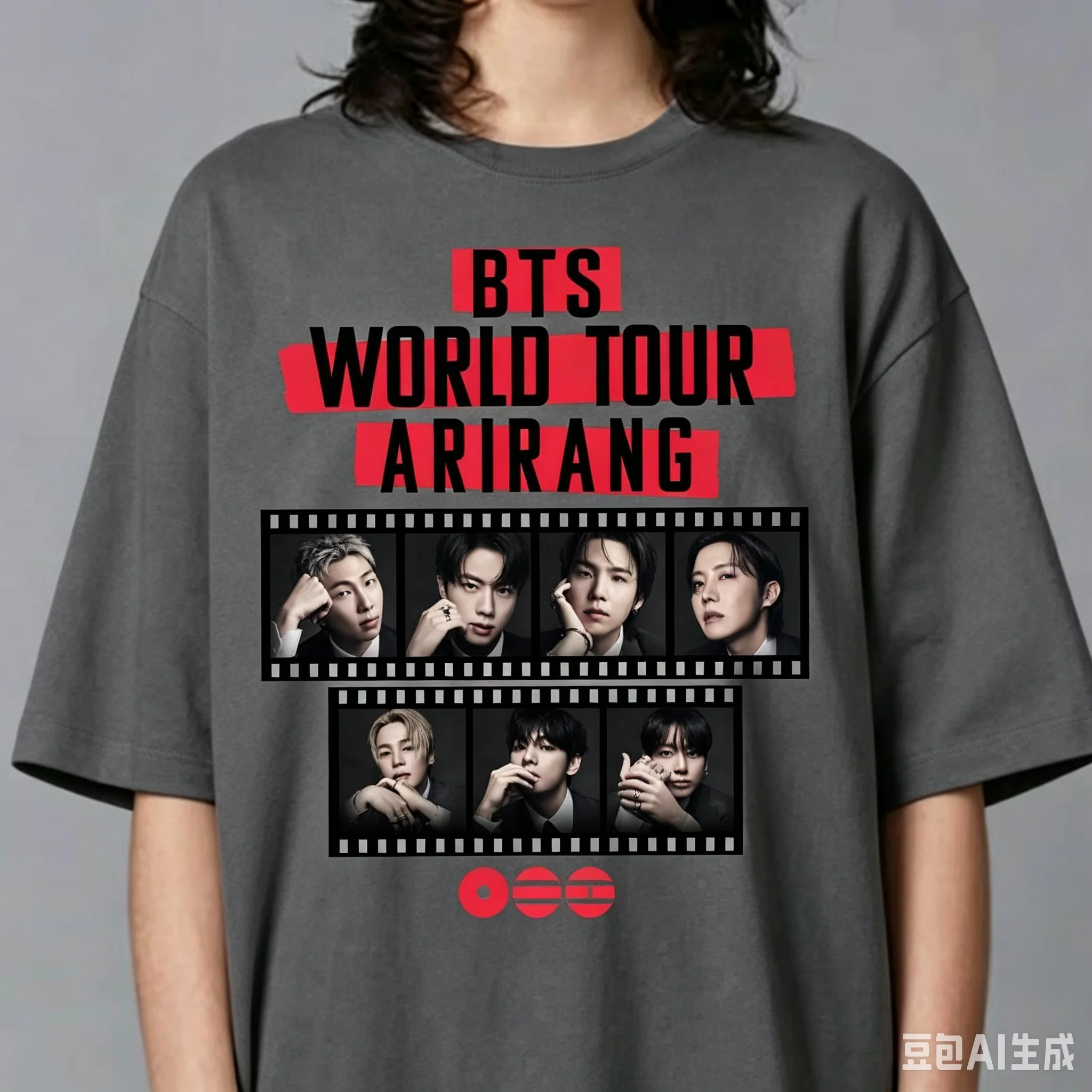 2026 Arirang Album Tour Film Strip Grafik T-Shirt für Männer und Frauen, Sommer Baumwollkleidung, Modisches Kurzarm-Oberteil, Streetwear – Detail 8