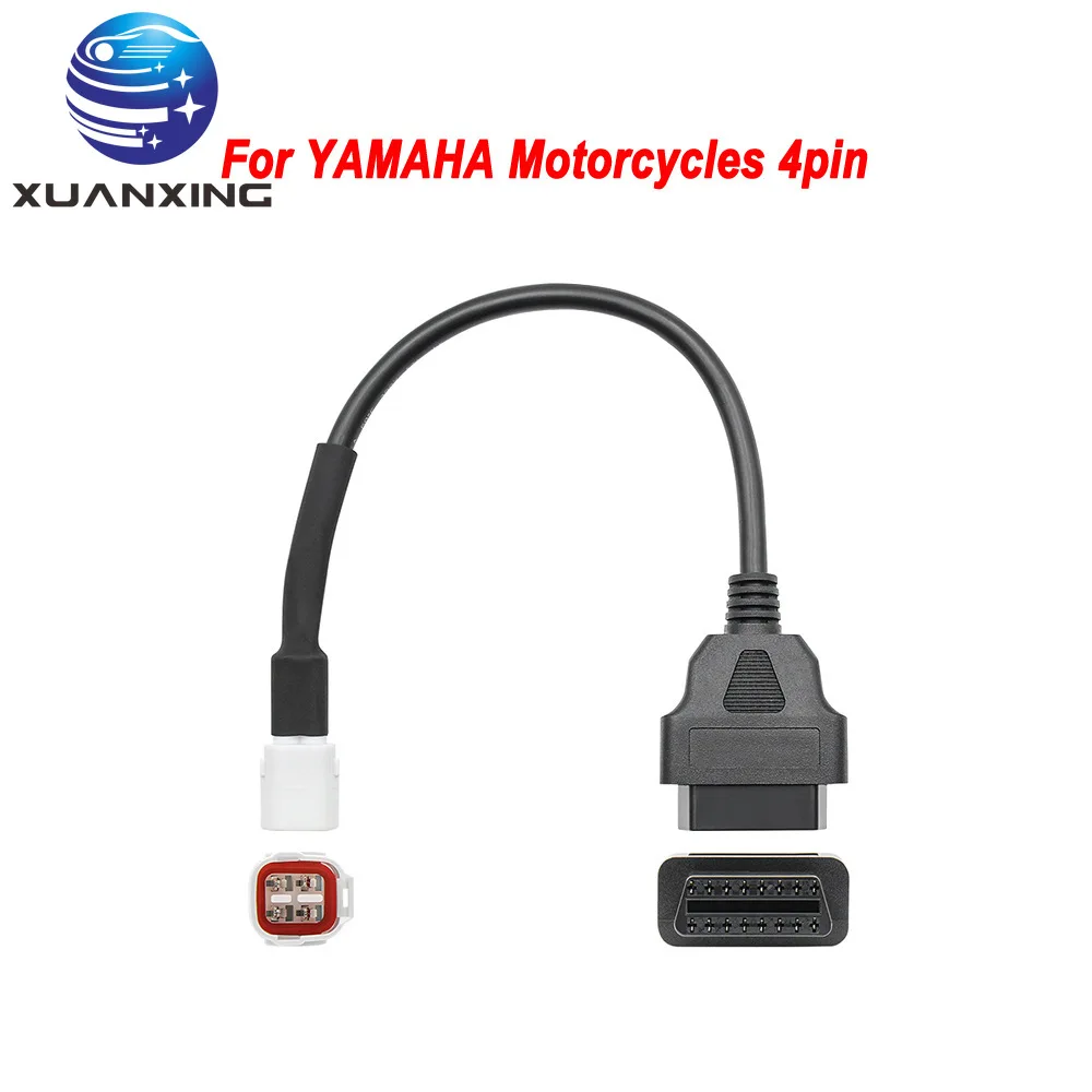 

Yamaha 4 Pin To OBD2 Connector Motorbike OBDII Diagnostic Cable OBD Fault Code Reader Adaptor Extension Cable