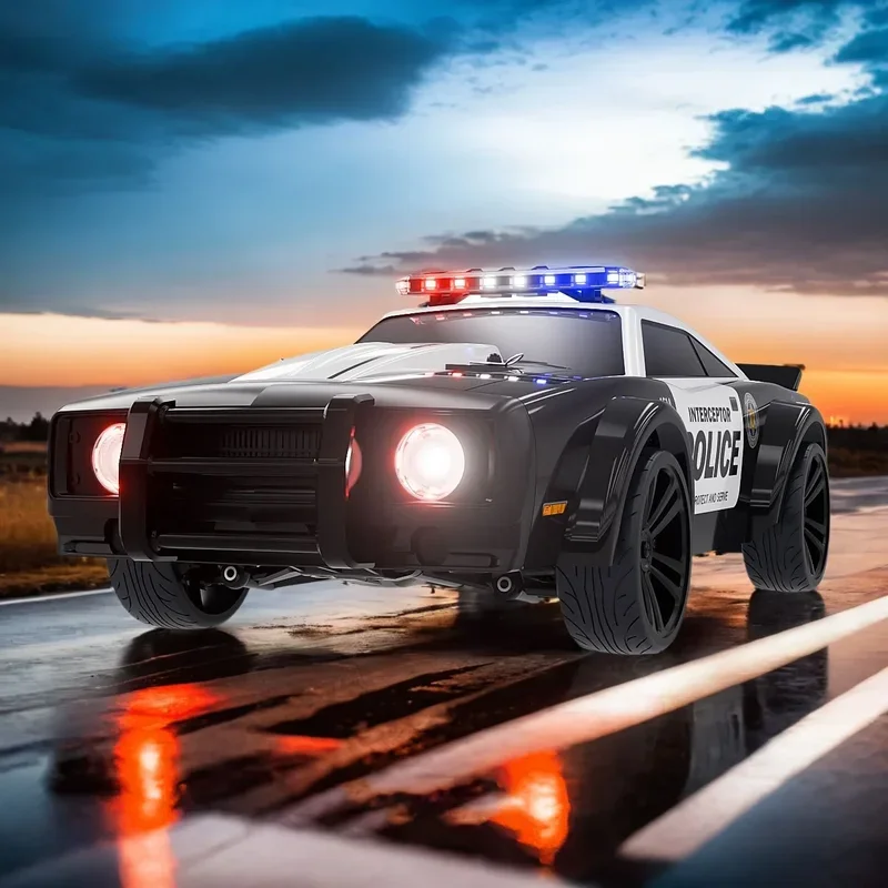 Pinecone Forest Model Sg-1614 Simulation Four Wheel Drive Muscle Police Car Rc Remote Control Car Electric Brushed Drift Car Toy