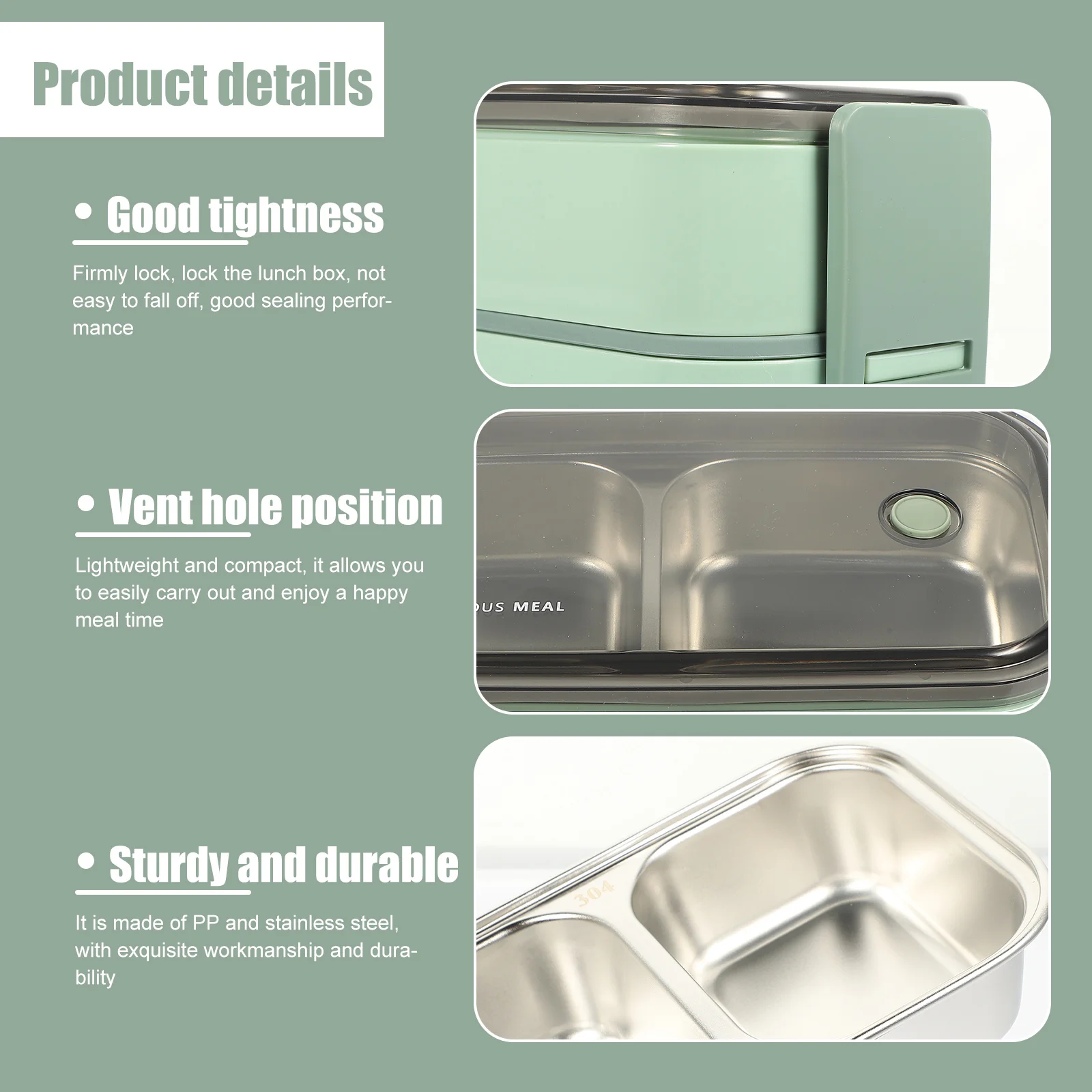 

1Set Portable Office Worker Lunch Box Insulated Double Layer Microwave Oven Heating Food Holder Double Layer Food Box