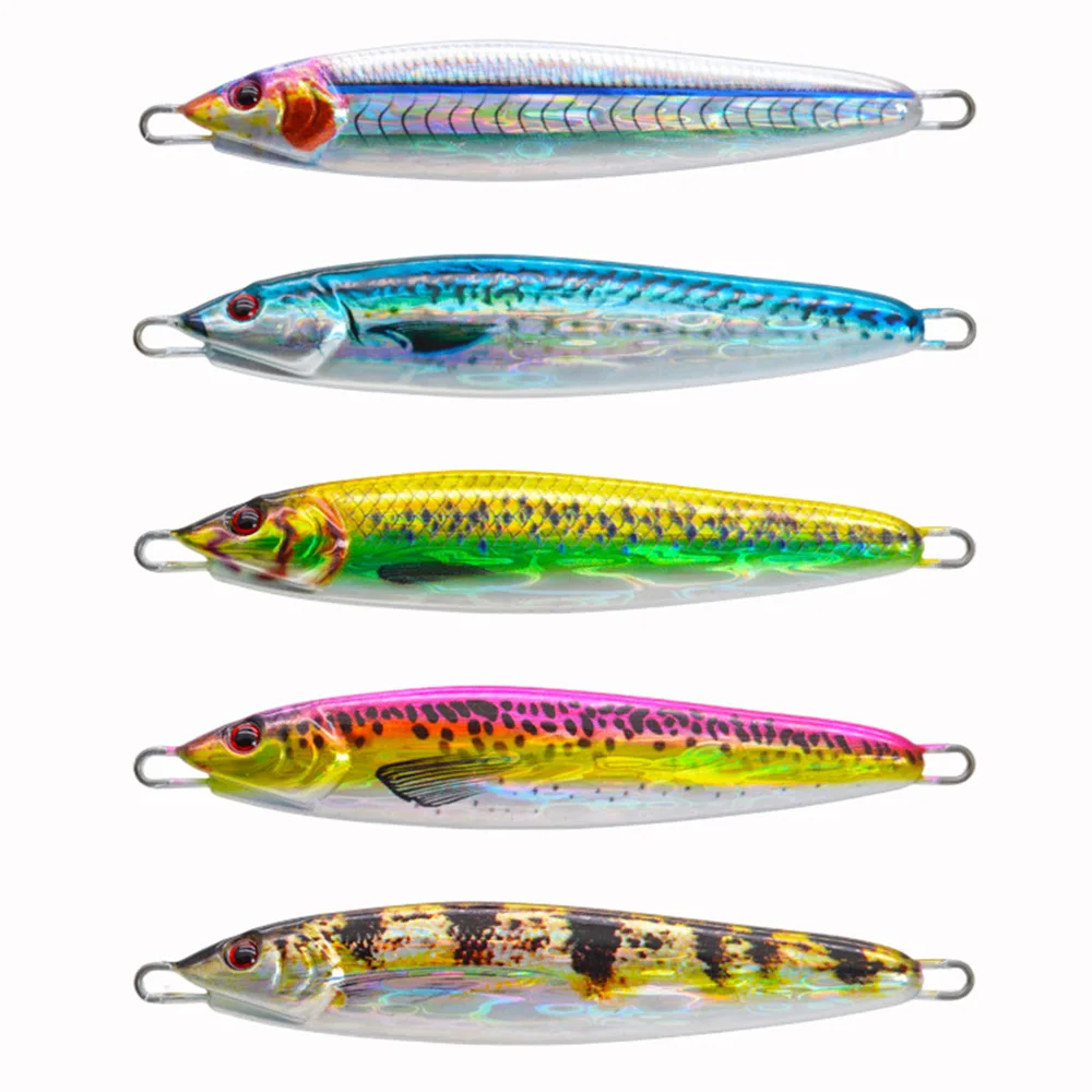 Wahoo Metal Jig 40g60g80g100g Slow Jig Shore Jigging Tuna Mackerel Lure Saltwater Deepsea Fishing Jigpara Bait for Mahi Marlin