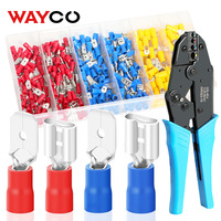 260PCS 6.3mm Spade Crimp Terminals Electrical Wire Connectors Insulated Male and Female For Quick Connection Cables Splice Plugs