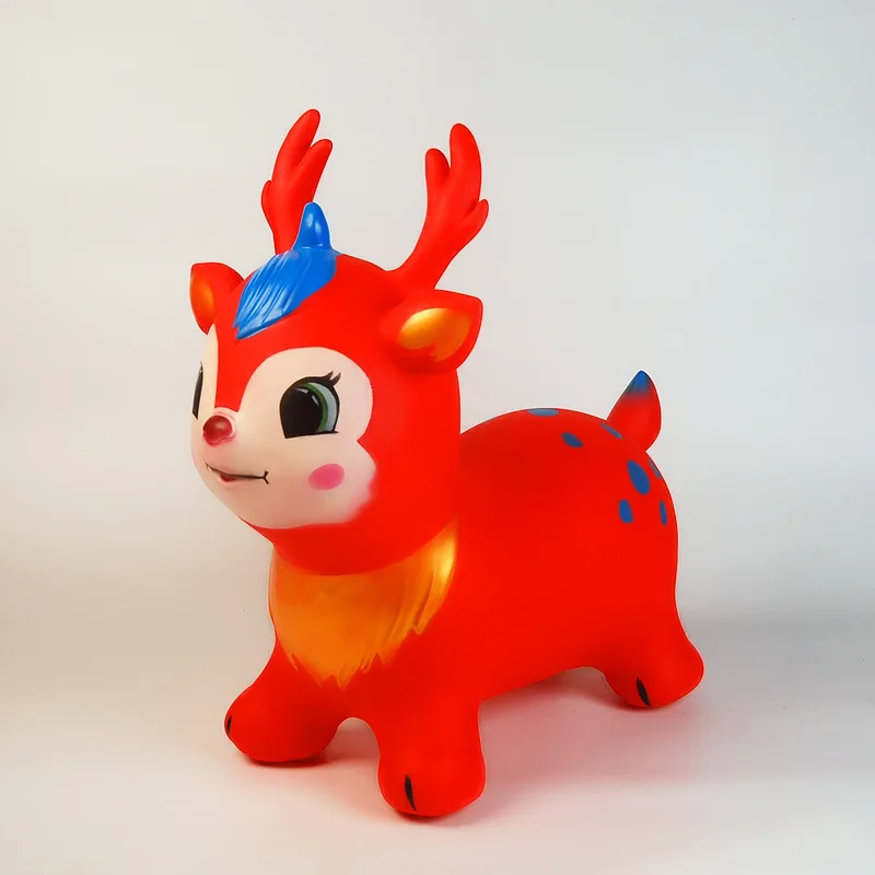 Passeio de veado de salto inflável em brinquedo crianças saltando cavalo engrossado design de pvc para crianças seguras jogo ao ar livre indoor