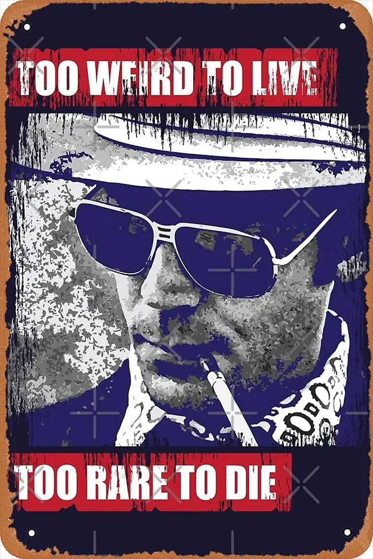 Metal Sign - Gonzo Hunter S Thompson Tin Poster 12 X 8 Inches