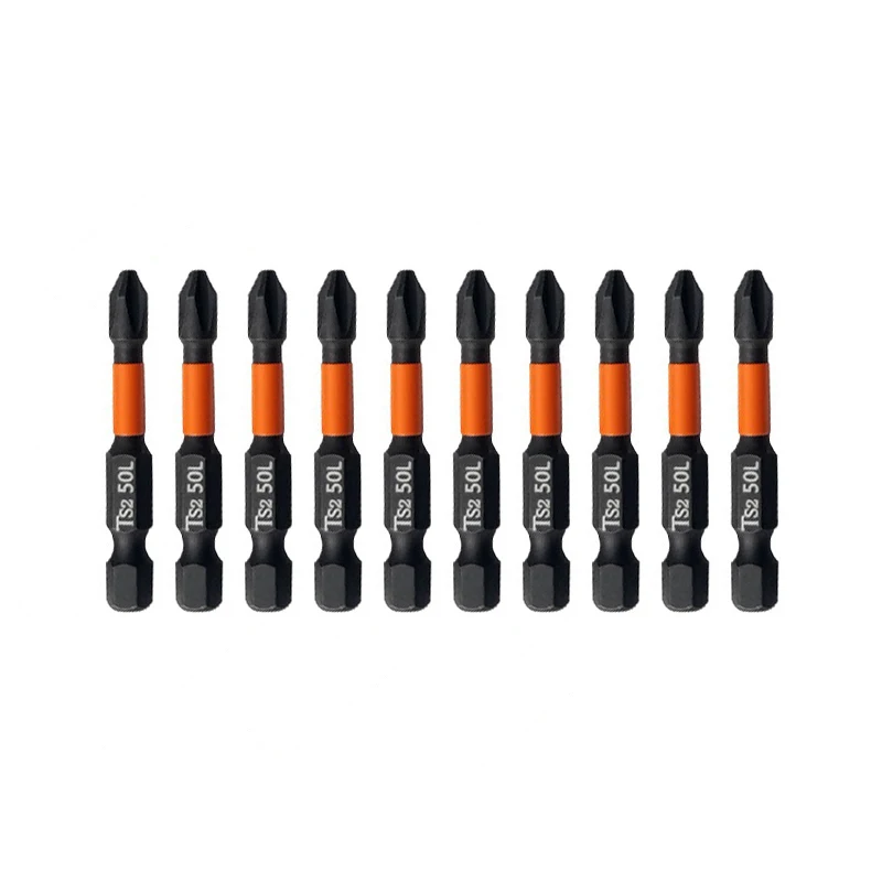 10pcs/set Impact Screwdriver Bit Set PH2 Magnetic Batch Head Electric Screwdriver 1/4Inch Hex Alloy Steel Screw Driver 25-150mm