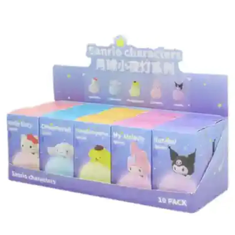 Nowa autentyczna lampka nocna Miniso Lunar Kawaii Kuromi prezent urodzinowy pudełko z niespodzianką ręcznie robiona ozdoba moda zagraj w kolekcjonerskie