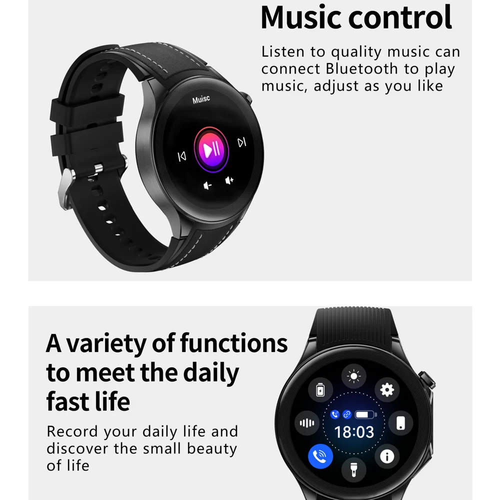 1.43 "AMOLED นาฬิกาอัจฉริยะสำหรับผู้ชาย, นาฬิกาอัจฉริยะสำหรับออกกำลังกายกันน้ำสำหรับผู้หญิงหน้าจอสีน้ำเงินมีเข็มทิศสำหรับผู้ชายอัตราการเต้นของหัวใจ NFC