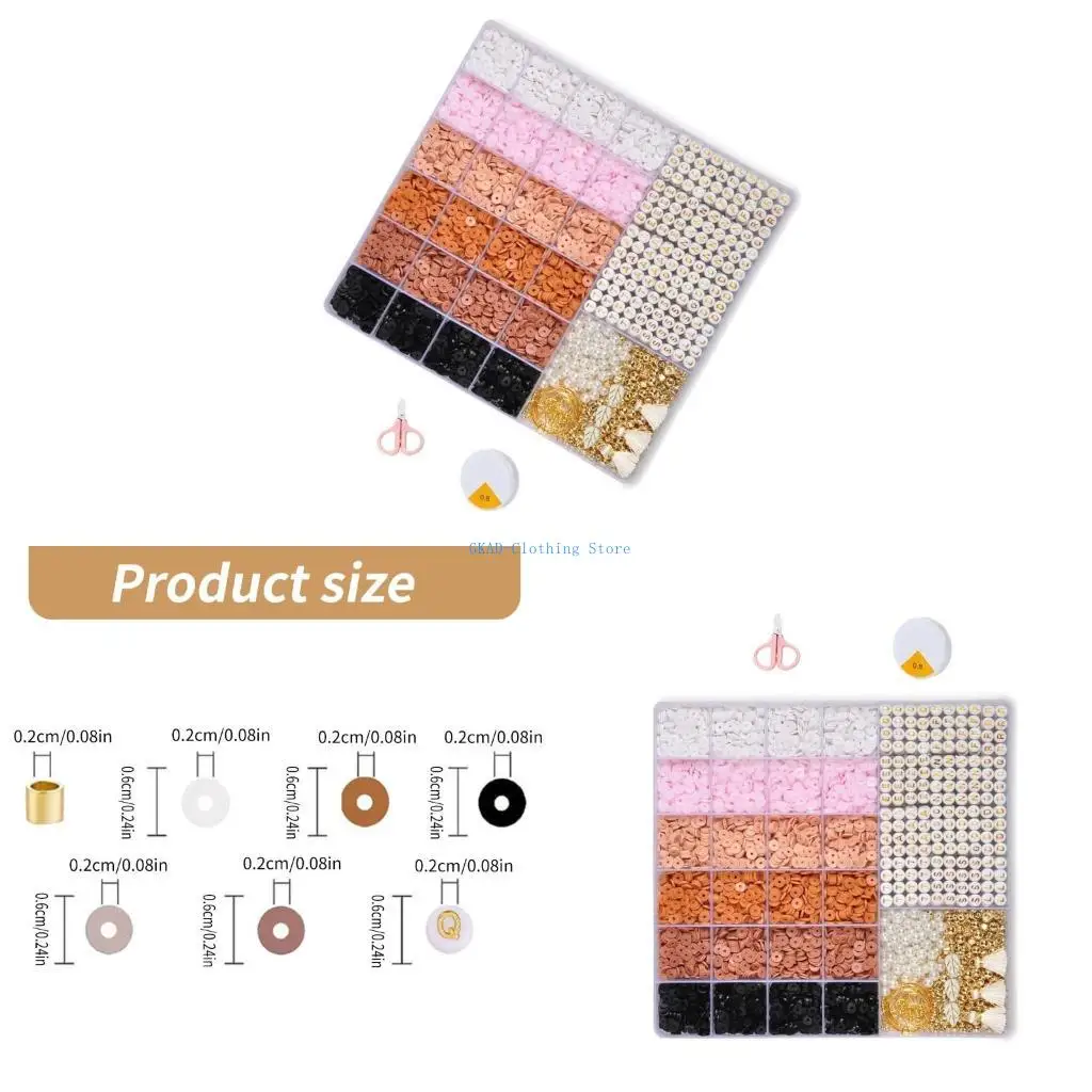 

N0PE Multifuntional Jewelry Crafting Set Jewelry Clay Beads Set Letters Jewelry Beads