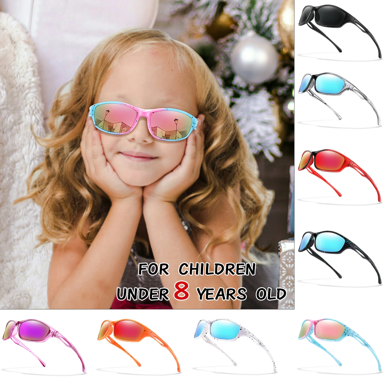 Ovale Sonnenbrille für Kinder von 3–8 Jahren, für Jugendliche, Outdoor-Sport, MTB, Radfahren, Unisex, für Jungen und Mädchen, Reisen, Wandern, geeignet für Kinder