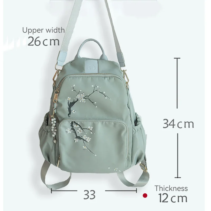 Harajuku retro mori literatura arte mochila para mulheres, bolsa de escola feminina, bolsa de ombro, estilo ins, pequena floresta fresca, simples, estudante