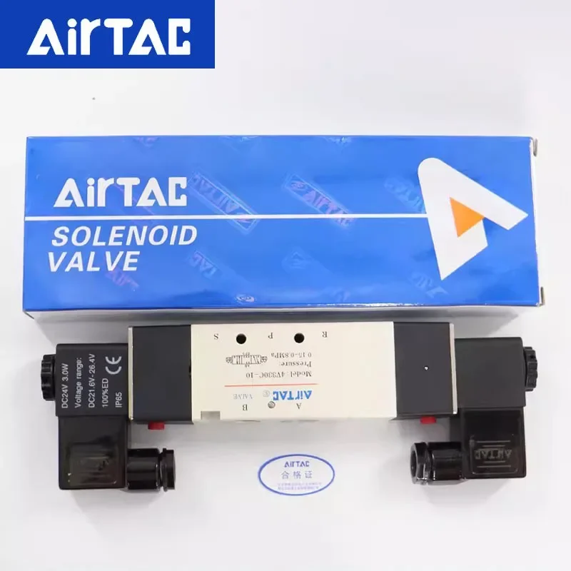 AirTAC 5 Port 3 Position Way Reversing Valve 12V 24V 110V 220V 4V130C-06 4V230C-08 4V330C-10 Solenoid Valve Air Valve