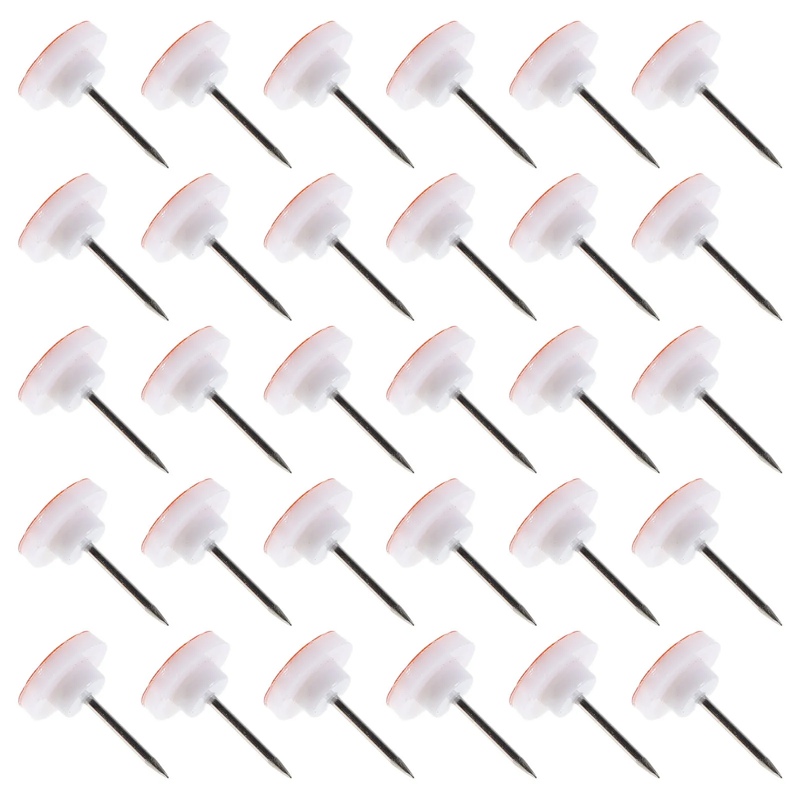 100個 反射型トレイルマーキングタック オレンジ フラットヘッド サムネイル ハンティング キャンプ ハイキング 装飾用 フラットサムタック