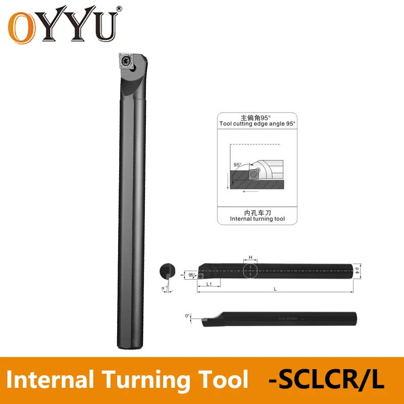 OYYU S12M-SCLCR09 S16Q-SCLCR09 S20R-SCLCR09 Internal Turning Tools S08K S10K S12M S16Q S20R S25S SCLCR06 SCLCR09 SCLCR12 Cutter