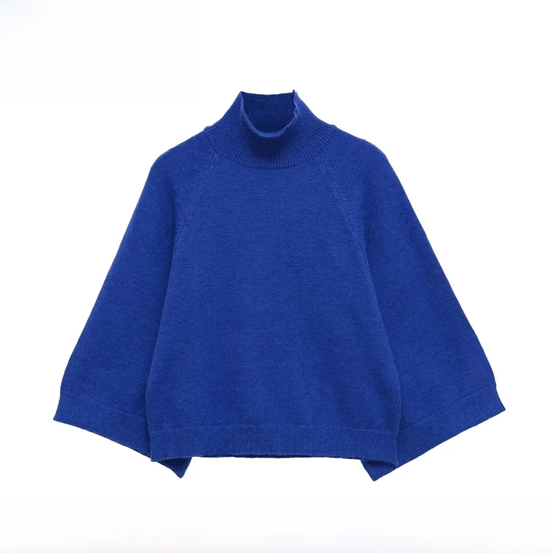 

EVEA Модный свободный вязаный свитер для женщин, осенне-зимний, из полиэфирного волокна, с длинными рукавами, воротником-стойкой, повседневный, модель 553623