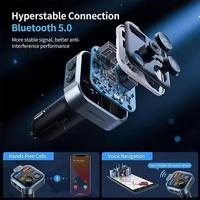 Car Bluetooth Adapter Car Charger Music Player with PD Calling Ports Radio Wireless 20W FM Hands-Free 3 Transmitter Chargin L0F3