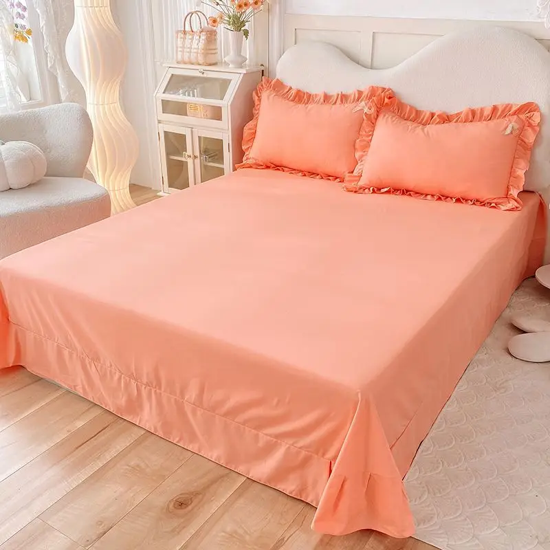 Imagem -03 - Versão Coreana Saia Cama Quatro Peças Conjunto Princesa Estilo Conjunto de Cama Outono e Inverno Engrossado Fosco Conjunto de Quatro Peças