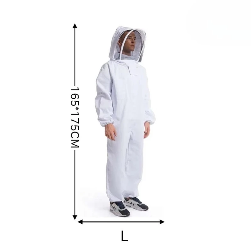 

Белый цельный пчелиный костюм, цельная куртка пчела