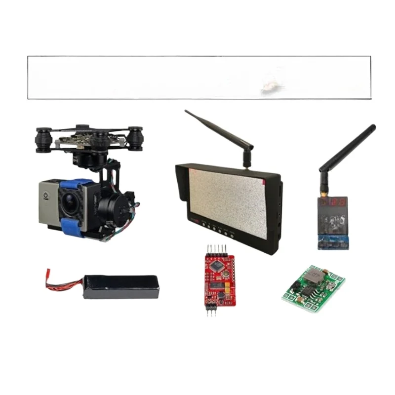 

Four-axis camera PTZ Two-axis image transmission OSD display 4K set FPV camera photography