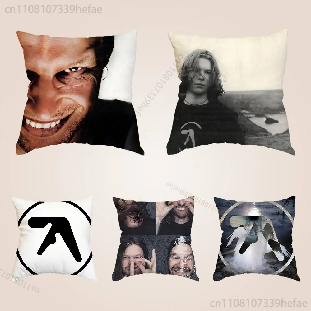 

A-Aphex Twin Pillow Case Plush Pillow Cases Home Decoration Pillow Cover for Sofa Bed Chair Living Room