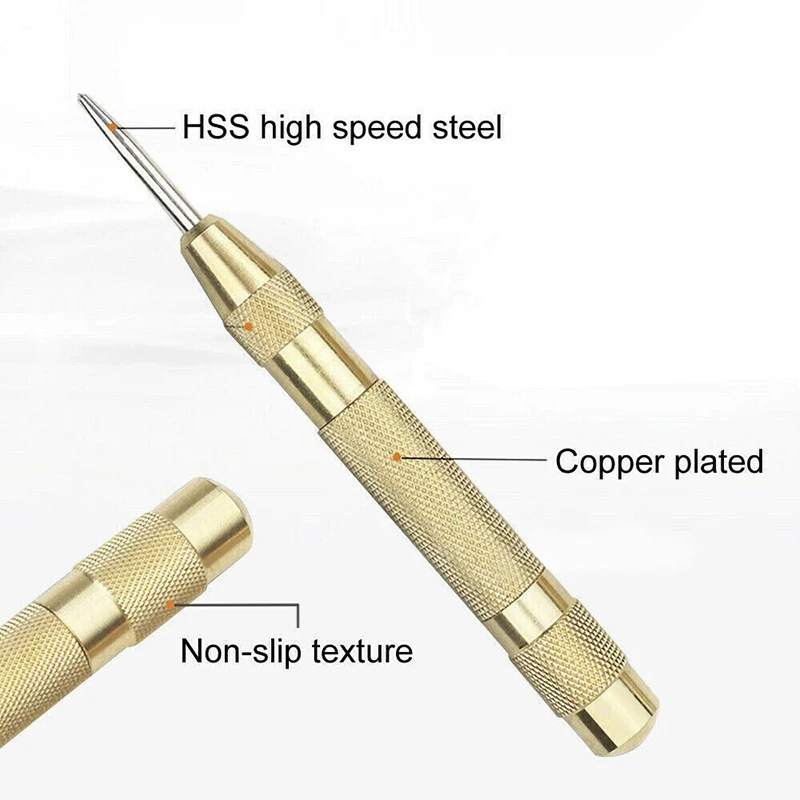 Picture 6: Automatic Center Punch 130MM Strong Adjustable Spring Loaded Drill Tool Woodworking Mental Puncher Loaded Marker Hand Tools