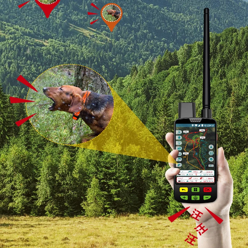 

Hound positioning, handheld, no signal, network listening to dog barking, built-in map, can connect to mobile phone