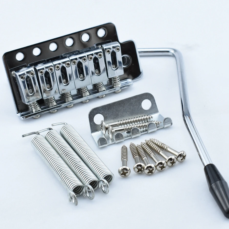 1 Set  Electric Guitar Tremolo System Bridge - Black / Chrome