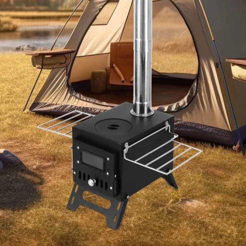 

Portable Visible Picnic Camping Stove Barbecue Heating Multi Functional Chimney Firewood Stove Outdoor Camp Cooking Supplies