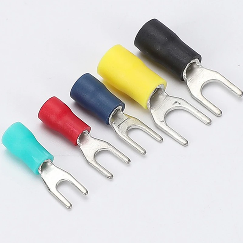 

Fork Crimp Terminal Copper tin plating Insulated terminal block U-Type Wire Connector thicken Copper cable joint SV1.25/2/-3/4/5