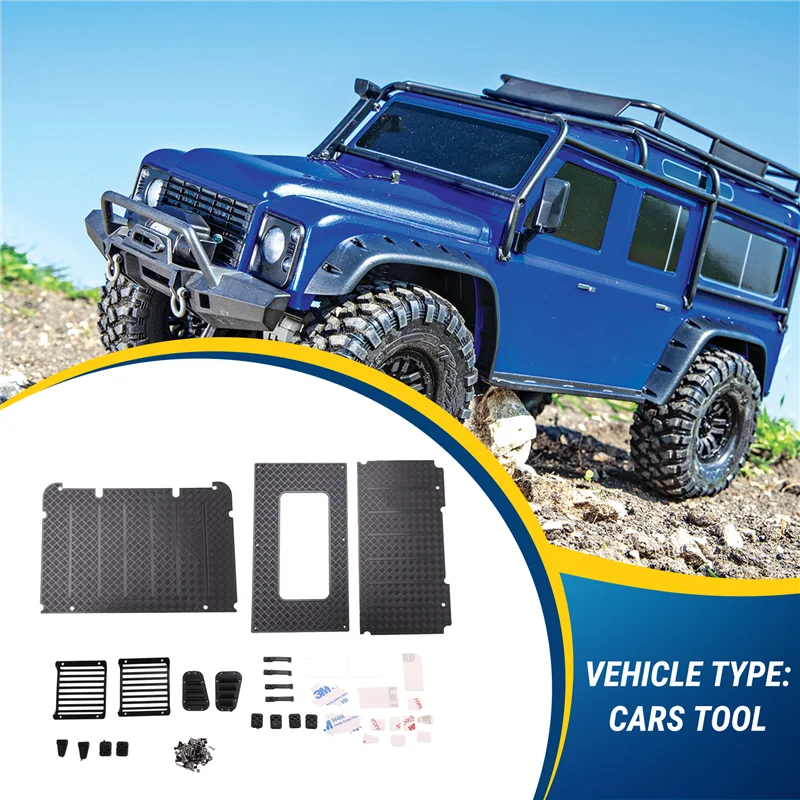 A07I 9 أجزاء زخرفية لسياج المصباح المعدني Trx4 - Landrover/مقبض الباب/مفصل الباب/عاكس