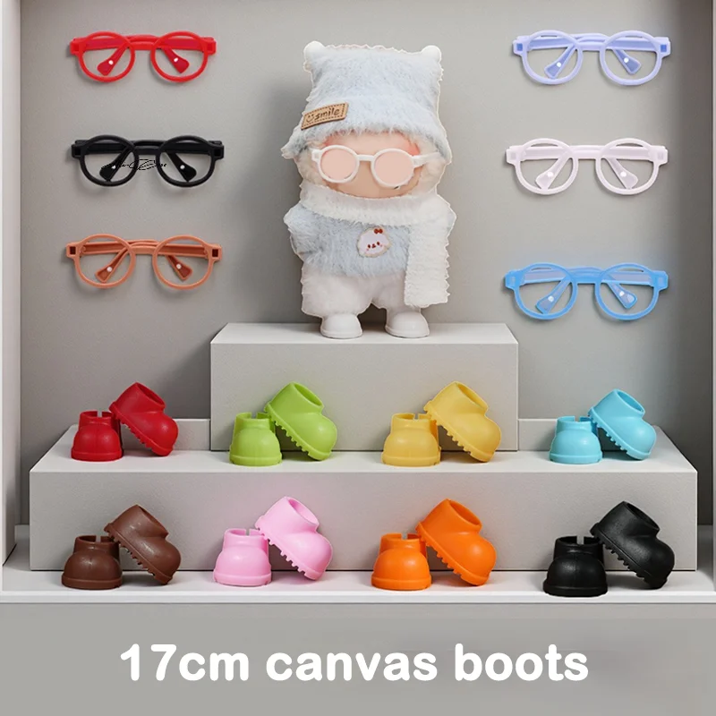 

10 шт., комплект резиновых сапог и наушников для кукол, Ropa 3,0 V1 V2 V3, 17 см, разноцветная пляжная обувь, аксессуары для сидения и вечеринок для кукол