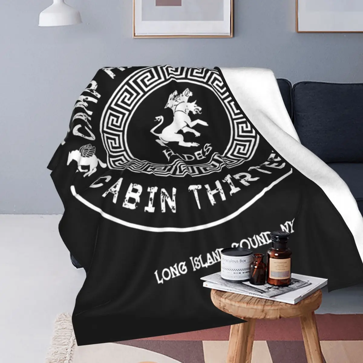 Cabin Thirteen Hades Percy Jackson Camp Half-Blood Blanket Soft Warm Flannel Throw Blanket Bedspread for Bed Travel Home Sofa