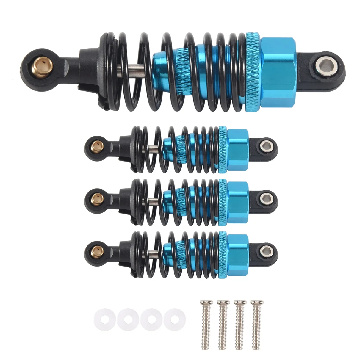 BAAA-4Pcs مجموعة ممتص الصدمات من سبائك الألومنيوم لـ Tamiya TT-01 TT01 TT-02 TT02 1/10 RC قطع غيار السيارات، أزرق