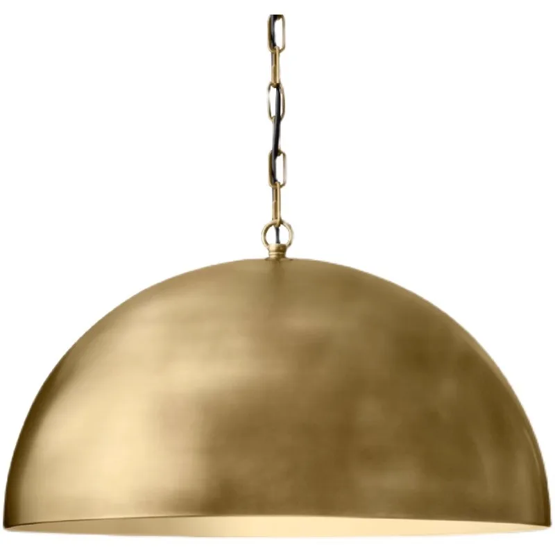 Cross-border American Vintage All-copper LED Dining bar Pendant Light Adjustable Height Dual-purpose Suction Crane Designers