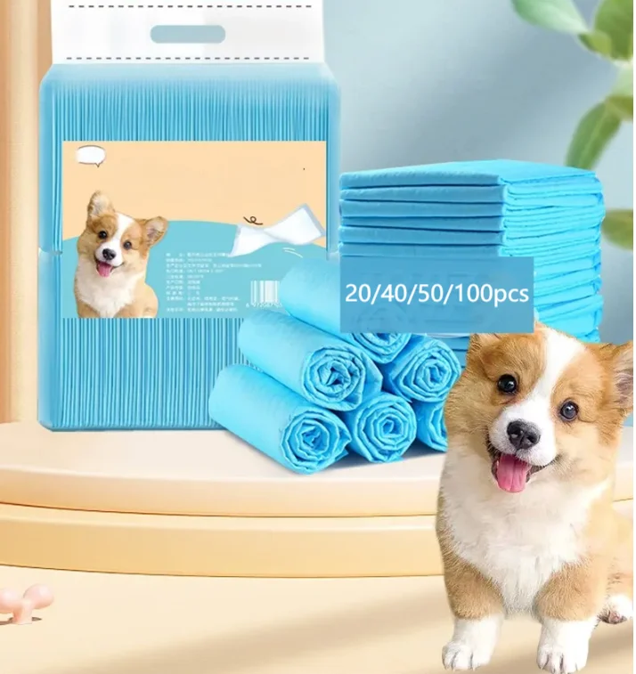 

20/40/50/100PCS Absorbent Pet Diapers Disposable Dog Training Pee Pads Quick Dry Surface Healthy Nappy Mat Cleaning Dog Supplies