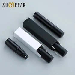 50/100 Pcs 5ml 10ml Matte Black Perfume Bottle With Packaging Box Atomizer Empty Perfume Sample Bottles Custom LOGO Pay Extra