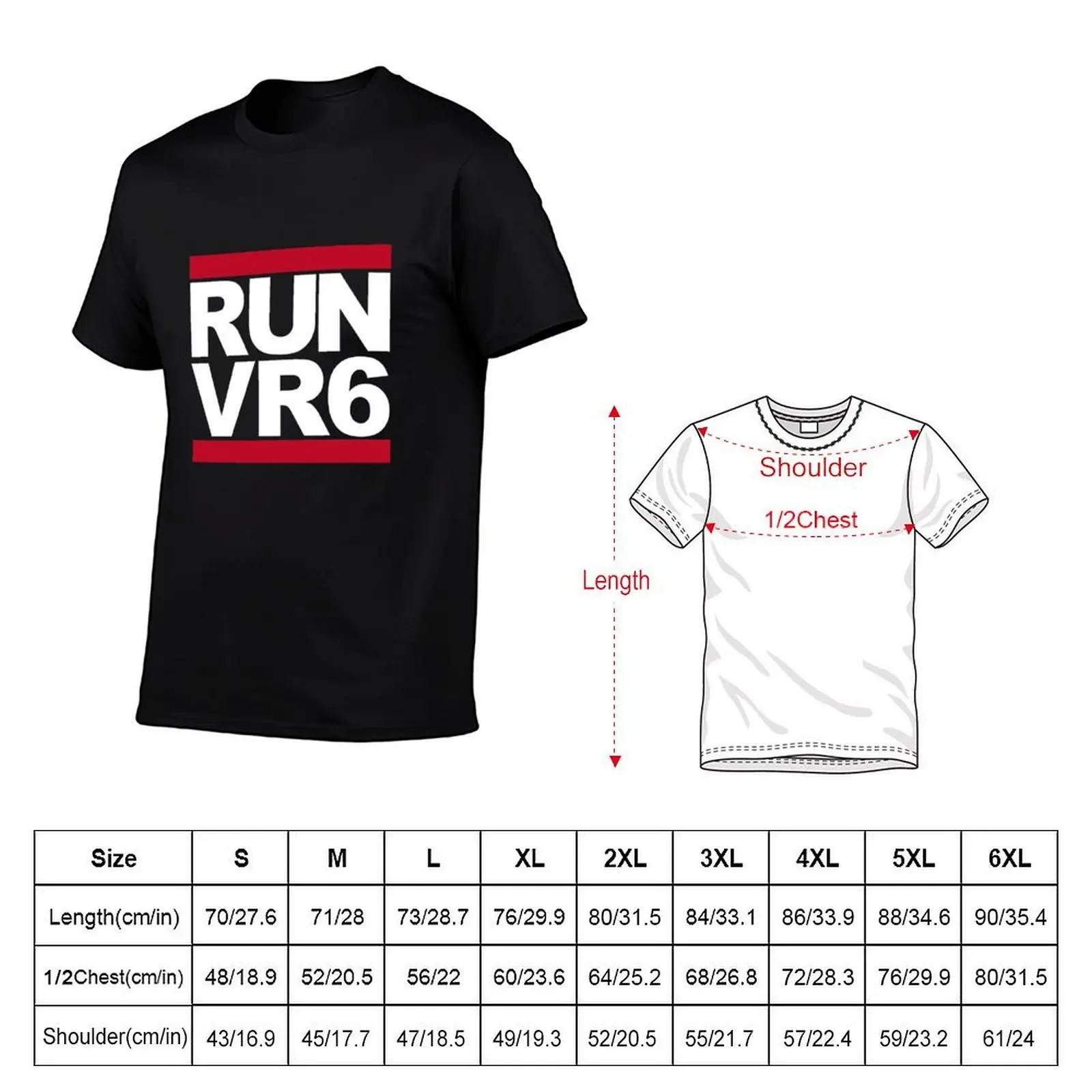 RUN VR6 T-Shirt t shirt personalised man t shirts for men t shirts for man pack white T-Shirt