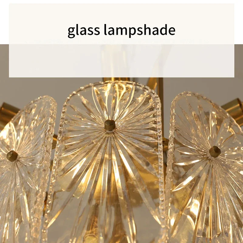 

Американская ретро-люстра из стекла, французские и европейские роскошные светильники для гостиной, спальни и столовой.