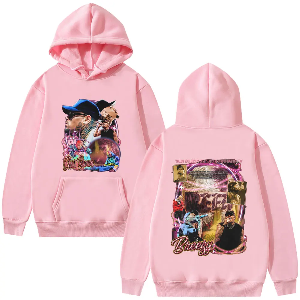 Rapper Chris Brown Breezy Bowl XX Tour 2025 Hoodie Men Women Hip Hop Fashion Pop Music Streetwear Men's Casual Vintage Hoodies