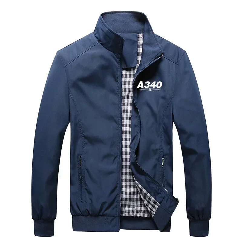 

New Outdoor Military A340 Man Spring Autumn Aviation Pilots Flight Lightweight Windbreakers Plaid Men Jackets Coats