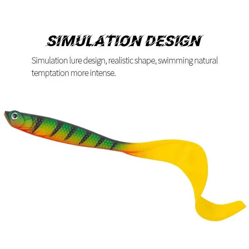 

1PC/3PCS 125mm 7g T-Tail Paddle Tail Soft Silicone Swimbait Artificial Fishing Lures for Bass Pike Jigging Baits