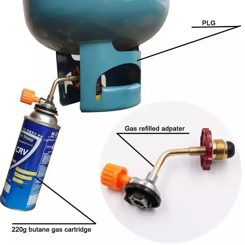 Gas Butane Cylinder Tank Refill Connector Adapter Outdoor Camping Gas Tank Inflation Valve Cylinder Filling Connector-New