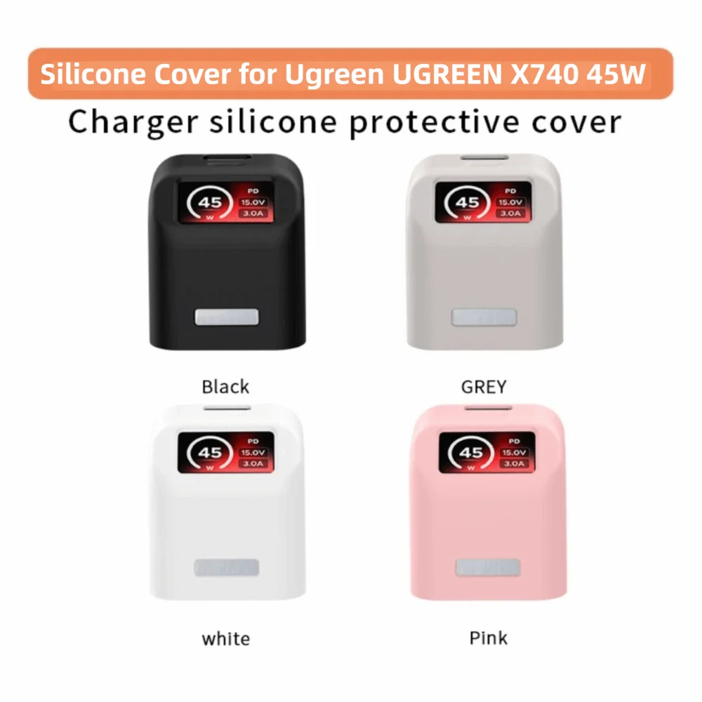 Shockproof Protective Charger Cover Anti-fall Scratch-resistant Soft Charger Case Compact Dustproof for UGREEN X740 45W