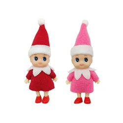 Mini Baby Elf  Tiny Dress Doll 1 PCS Set Dollhouse Holiday Shelf Accessories Christmas Gift Toy for Girl Boy Kid Child Adult