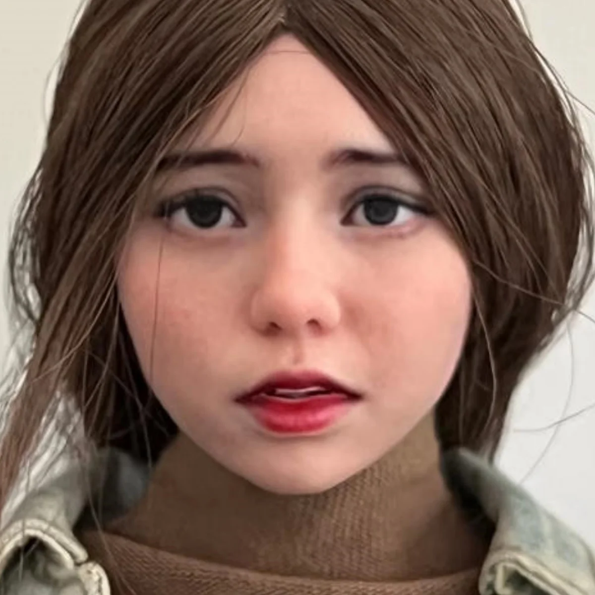 

1/6 1/12 Realistic Painting Makeup Eva Plumpy Cute Beauty Head Sculpture For 12inchs/6inchs Normal Skin Action Figure Body